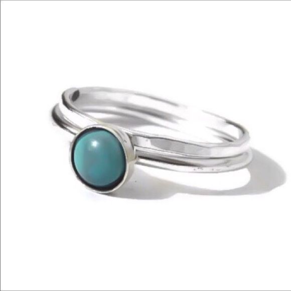 ✨925 Turquoise Stacking Ring Set✨ - Picture 2 of 4